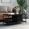 vidaXL Coffee Table Black Engineered wood, Metal Medium Coffee Table