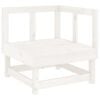 vidaXL Garden Lounge Set White Solid pine wood Large Modular