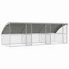 vidaXL Chicken Cage 3 pcs Silver 236.22 x 78.74 x 78.15 in