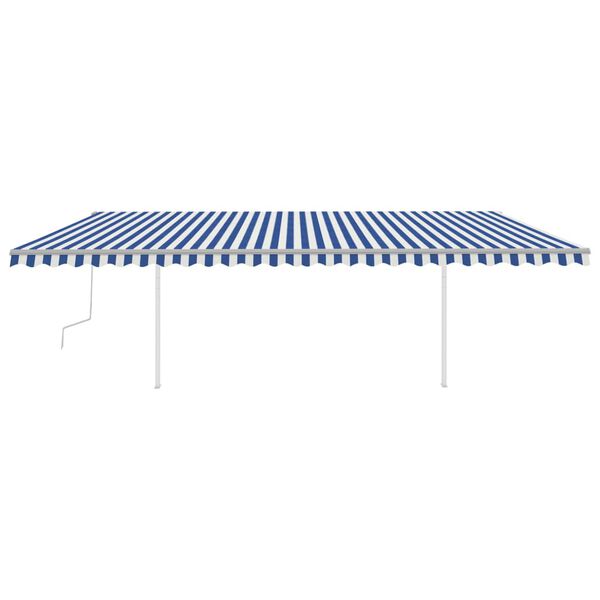 vidaXL Retractable Awning Blue and White