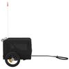 vidaXL Pet Bike Trailer Black Oxford fabric, Iron, PVC
