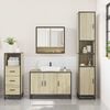 vidaXL Bathroom Furniture Set Sonoma Oak Engineered Wood, Metal, Glass