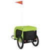vidaXL Pet Bike Trailer Green Iron Fits small to medium-sized dogs
