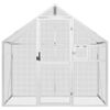 vidaXL Aviary Silver Aluminum Large Durable Aviary Rectangular