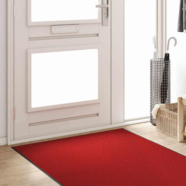 vidaXL Doormat Red and Black 47.24 x 98.43 in 100% Polyamide