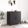 vidaXL Sideboard Black Cold-rolled steel Medium Sideboard Rectangular
