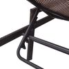 vidaXL Sun Lounger Brown PE rattan, powder-coated steel, polyester cushion