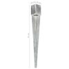vidaXL Ground Spikes 6 pcs Silver 3.9x3.9x35.8" Galvanised Steel
