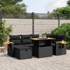 vidaXL Garden Sofa Set Black