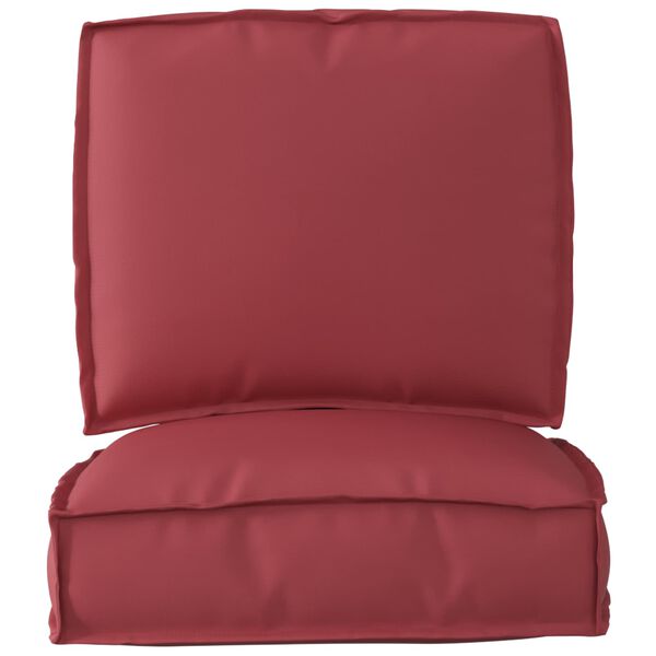 vidaXL Pallet Cushion Set 2 pcs Wine Red Oxford Fabric