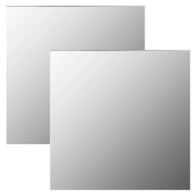 vidaXL Wall Mirrors 2 pcs 23.6"x23.6" Square Glass