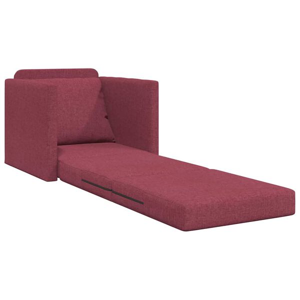 vidaXL Sofa Bed Wine Red 29.13 x 30.31 x 31.89 in Fabric