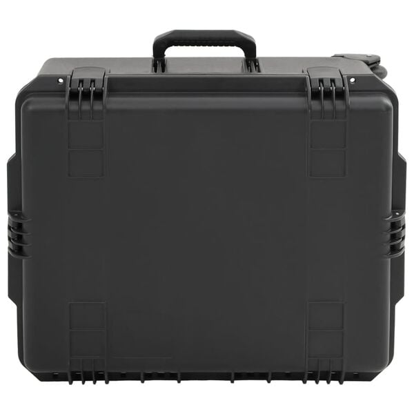 vidaXL Portable Flight Case Black 24.6"x19.5"x14.6" PP