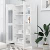 vidaXL Display Cabinet High gloss white Engineered wood Standard