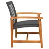 vidaXL Garden Chair Black and Brown PE rattan, acacia wood, metal Standard