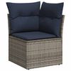 vidaXL Garden Sofa Set with Cushion 7 pcs Grey Synthetic: Poly Rattan
