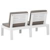 vidaXL Garden Lounge Set White Plastic Large Seats 4 Garden Lounge Set