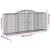 vidaXL Gabion Basket Set of 10 Silver Galvanized iron Large