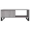 vidaXL Coffee Table Gray Sonoma Engineered wood, Iron Medium