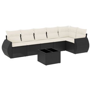 vidaXL Garden Sofa Set Black