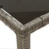 vidaXL Garden Dining Set Grey PE Rattan Removable Covers