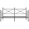 vidaXL Daybed With Trundle Black Steel 39.4x74.8 inches mattress size