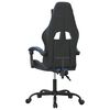 vidaXL Gaming Chair Black and Blue Faux Leather