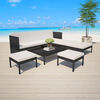 vidaXL Patio Furniture Set Black, Cream White