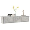 vidaXL Wall-mounted Drawer Shelf Concrete Gray 34.6"x10.2"x7.3" Engineered Wood