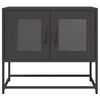 vidaXL TV Cabinet Black Cold-rolled Steel TV Cabinet Rectangular