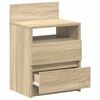 vidaXL Bedside Cabinet Sonoma oak Engineered wood 15.7x13.0x23.6 in