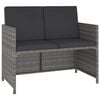 vidaXL Outdoor Dining Set Grey