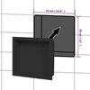 vidaXL Shower Niche Matt Black 16.1"x14.2"x3.9"