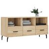 vidaXL TV Cabinet Sonoma oak Engineered wood, iron Medium Storage
