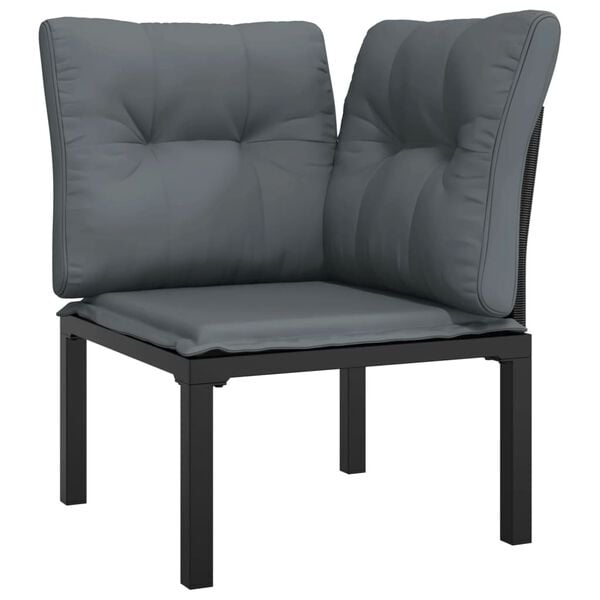 vidaXL Garden Lounge Set Black and Grey