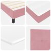 vidaXL Box Spring Bed with Mattress Pink 78.74 x 31.50 in Polyester