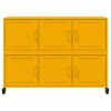 vidaXL Sideboard Mustard Yellow Cold-rolled steel Medium Rollable