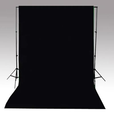 vidaXL Backdrop Cotton Black 16 x 10 feet