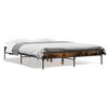 vidaXL Bed Frame Smoked Oak Engineered Wood Double Durable Bed Frame