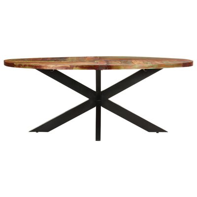 vidaXL Dining Table Oval 78.7"x39.4"x29.5" Solid Reclaimed Wood