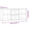 vidaXL TV Cabinet White Engineered Wood Medium TV Cabinet Rectangular