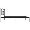 vidaXL Bed Frame Black Steel Small Single Bed Frame Rectangular