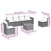 vidaXL Garden Sofa Set Black, Cream White