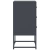 vidaXL Bedside Cabinet Anthracite Steel 14.2 x 15.4 x 30.7 in