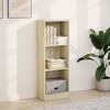 vidaXL Bookcase Sonoma oak Engineered wood Tall Fantastic Bookshelf