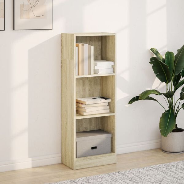 vidaXL Bookcase Sonoma oak Engineered wood Tall Fantastic Bookshelf