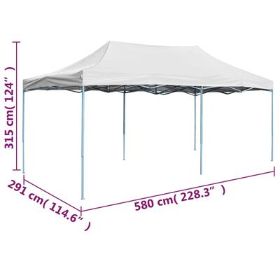 vidaXL Professional Folding Party Tent 9.8'x19.7' Steel White