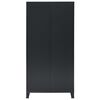 vidaXL Wardrobe Black Sheet Metal 35.4x15.7x70.9 in Wardrobe