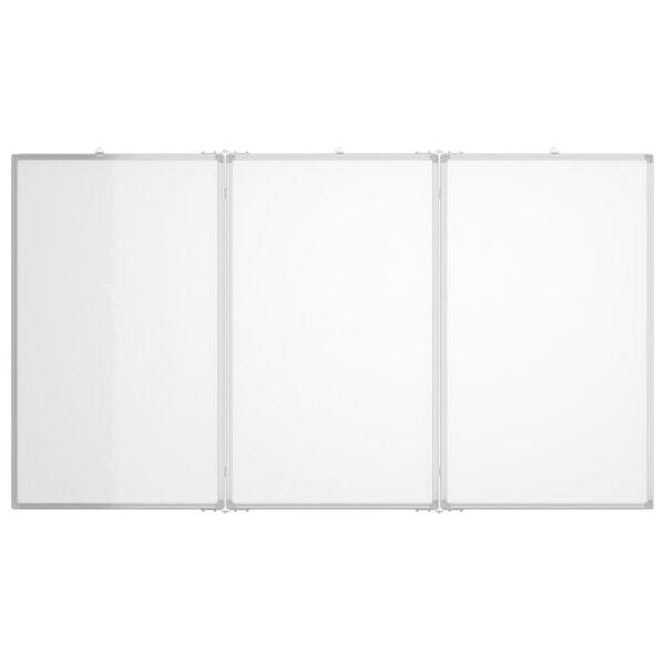 vidaXL Magnetic Whiteboard Foldable 47.2"x31.5"x0.7" Aluminum