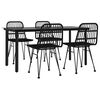vidaXL Garden Dining Set Black